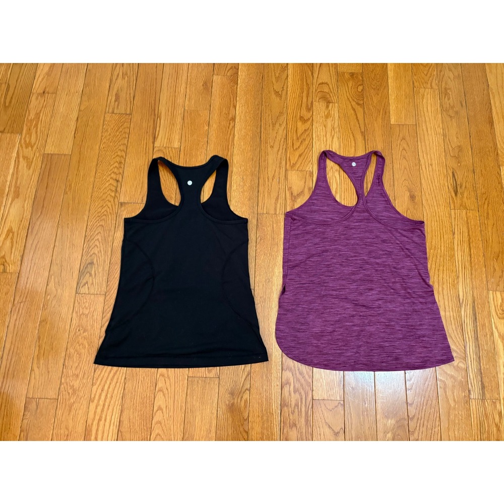 Zella Z by Zella Womens Racerback Tank Top Bundle Black Purple Heathered Small
